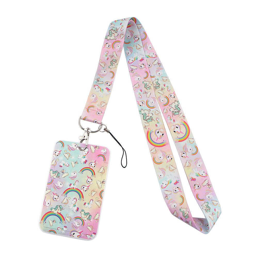Wholesale Gay Rainbow Polyester Badge Lanyard